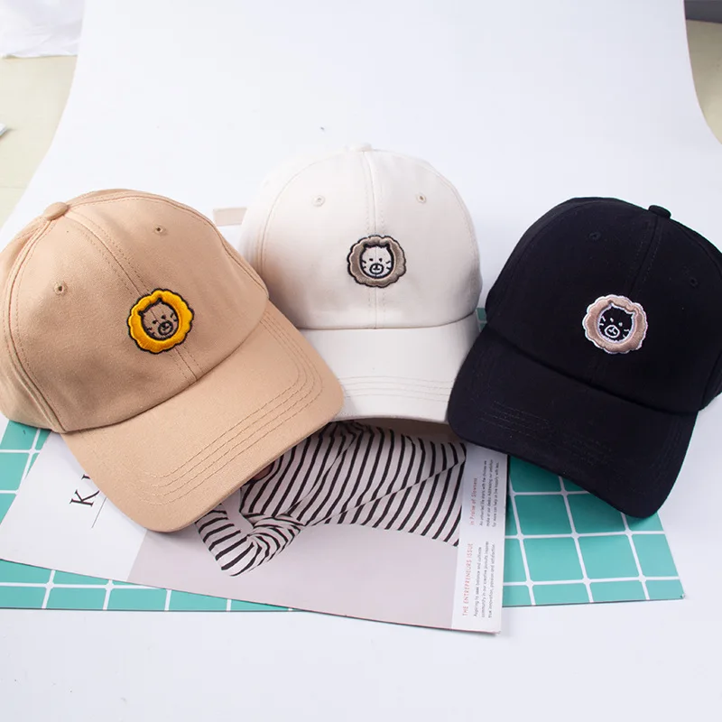 

Hat summer female wild thin section tide shade duck tongue ins cartoon lion pattern baseball cap