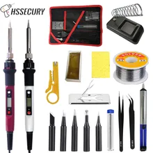 

Electric Soldering Iron US EU 80W Temperature Adjustable LCD Welding Tool 220V/110V Welding Solder Head Device Repair Tool Set