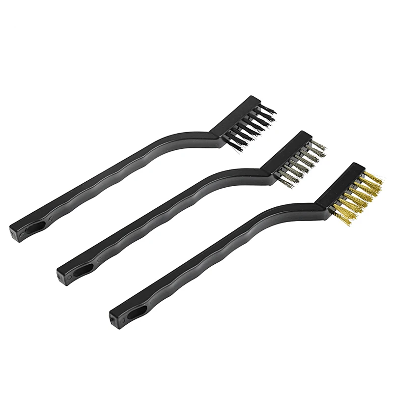 Мини-проволочная кисть стальной комплект из латуни нейлон Чистящая полировка детали металлическая ржавчина 3 шт./компл