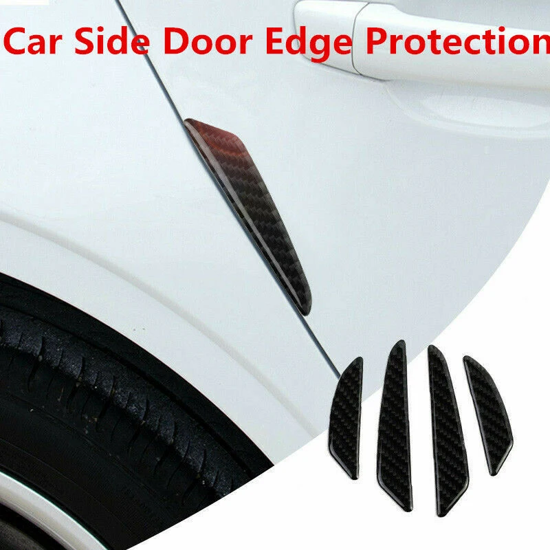 

4pcs/set Anti-collision Strips Universal Carbon Fiber Car Door Side Edge Guard Protection Trim Sticker