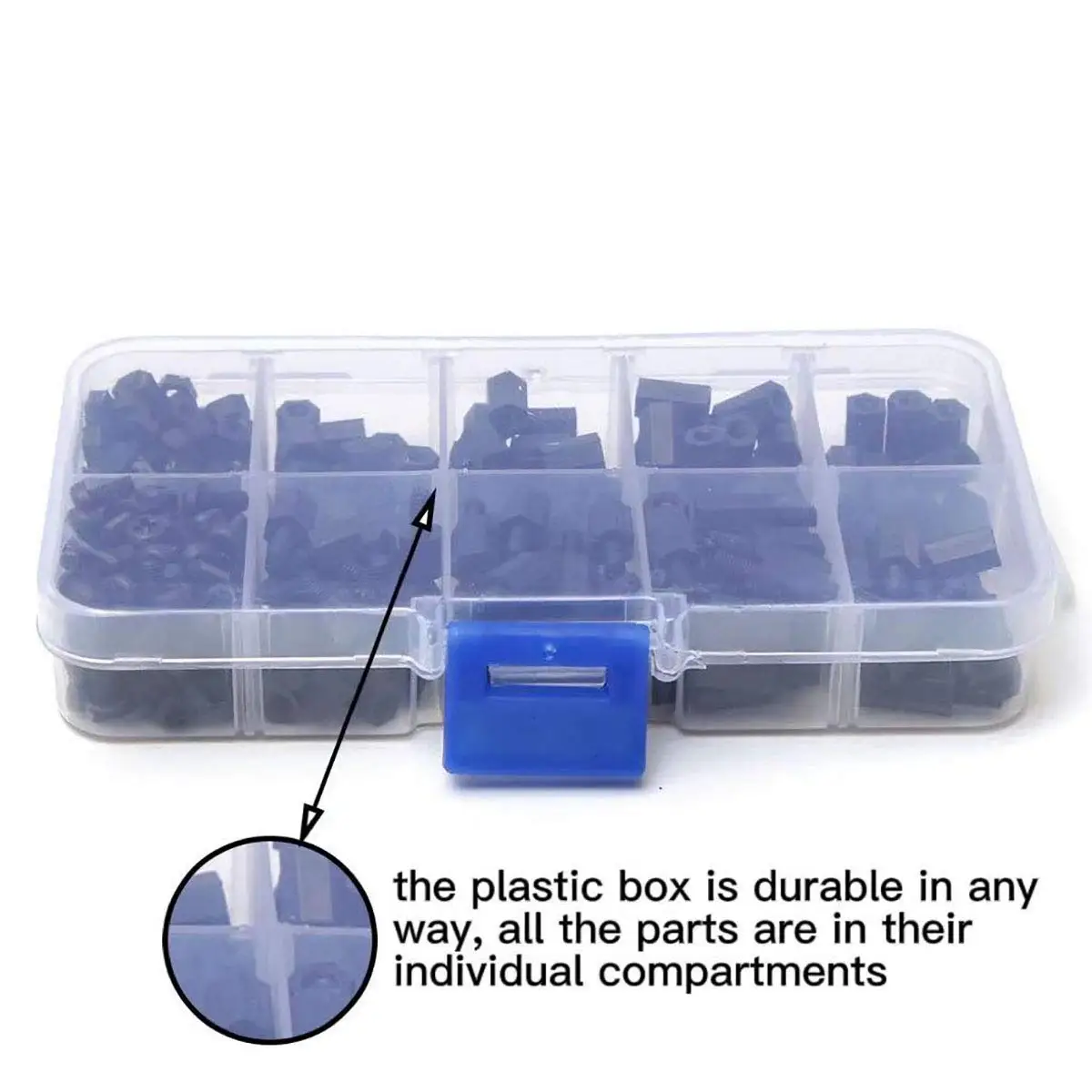 300pcs M3 Nylon Male Female Hex Spacers Standoff Screw Nut Kit Box for PCB FPV RC Quadcopter Drone DIY Arduino Circuit Board