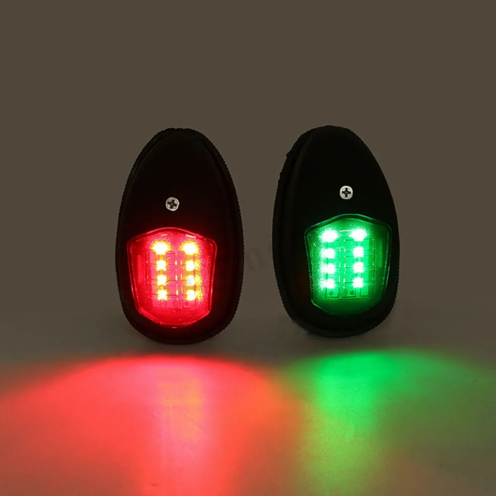 2 шт. 10V 30V 8LED навигации светильник Боковой габаритный фонарь сигнала автомобиль грузовик Трактор Лодка лампа для яхт морского оборудования