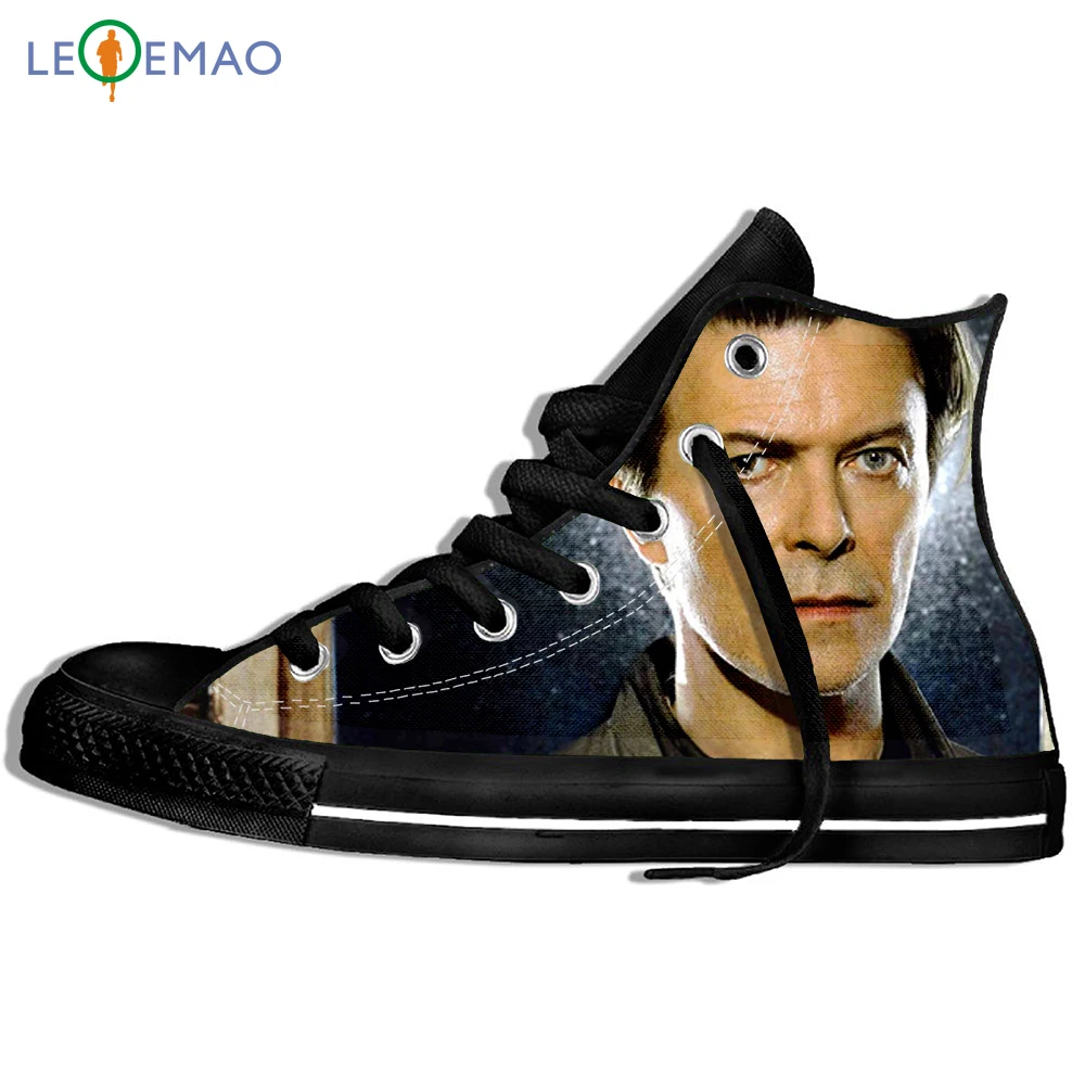 

Custom Logo Image Printing Sneakers Shoes Men Bowie David Plimsolls Able Canvas Canvas Breathable Zapatos De Mujer Outdoor