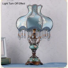 Роскошная настольная лампа из смолы с кристаллами и кисточками, тканевая абажур для спальни, настольная лампа, прикроватная лампа E27, настольная лампа для чтения книг, светильник D39