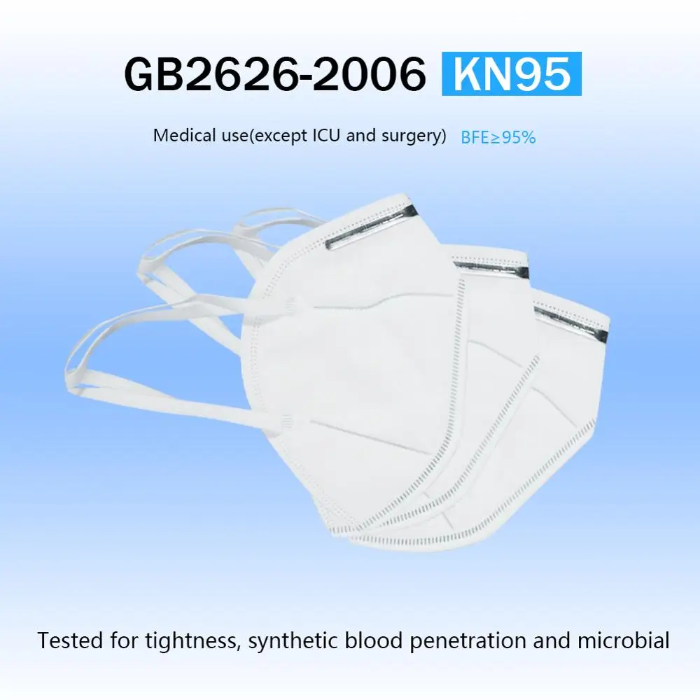 

KN95 50Pcs/1Pcs/2Pcs/Pack Mask Anti-Dust Disposable Mouth Non Respirator 3 Layer Woven Face Earloop Activated Carbon proof Mas