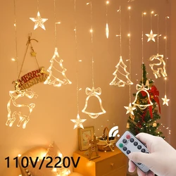 Christmas Lights Christmas Decoarations Festoon Fairy String Lights Curtain Garland Outdoor For Home Party 2022 New Year Decor