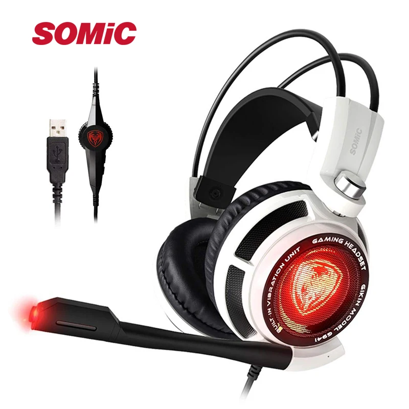 Somic G941 7 1 звуковая вибрация игровая гарнитура стерео Бас шумоподавление наушники