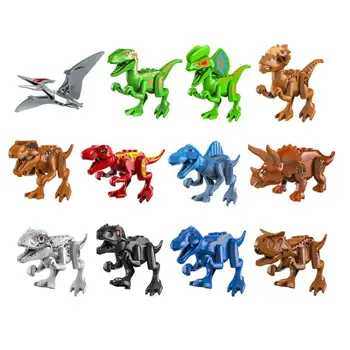

16Types Building Blocks Dinosaurs Figures Bricks Tyrannosaurus Rex Indominus Assemble Kids Toys Action Anime Figure Juguetes