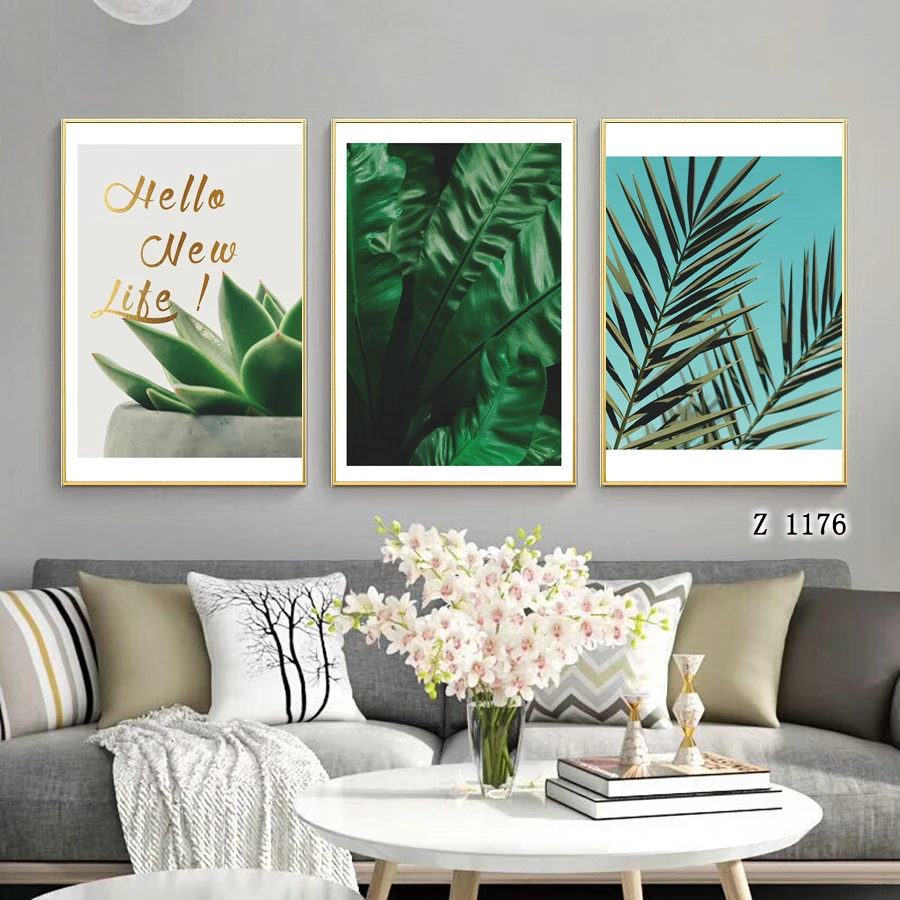 

Abstract Art Posters Of Plant Letters Decorative Painting Living Room Decorative Wall Painting Canvas Painting