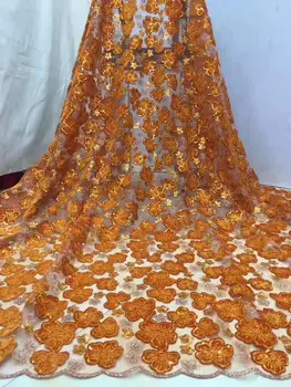 

5 yards sequins embroidery French mesh lace African lace sequins Nigeria lace suitable for women's dress skirt children's wear