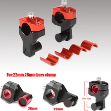 CNC алюминиевый руль для мотоцикла Pit Dirt Bike Fat Bar адаптер крепление на руль Riser Clamp 7/" до 1 1/8 22 мм до 28 мм