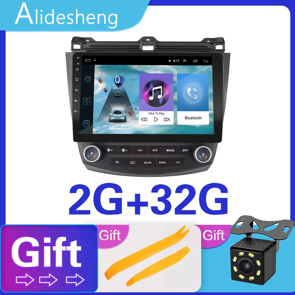 2G+ 32 2.5D 10,1 Android 8,1 2Din GO Автомобильный мультимедийный dvd-плеер gps для Honda Accord 7 2003 2004 2005 2006 2007 navigatio Wi-Fi, BT - Цвет: Accord-2G-1