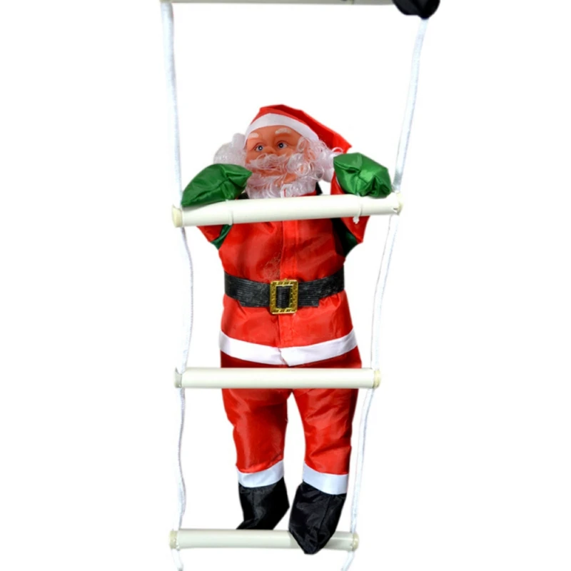 Рождественская кукла санта клаус, лестница, кукла, подвесное украшение, рождественская елка, висячие украшения, милые новогодние вечерние подарки для детей