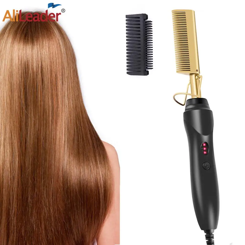 

Alileader Top Selling Hot Comb Multi-Function Use Hair Straightener Comb Electric Hot Heating Comb Hair Straight For Black Hair