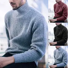 *#Best Price Fashion Men Sweater Solid Color Turtleneck Long Sleeve Casual Pullover Knitted Sweater For Men's Clothings Winter *#Best Price Fashion Men Sweater Solid Color Turtleneck Long Sleeve Casual Pullover Knitted Sweater For Men's Clothings Winter