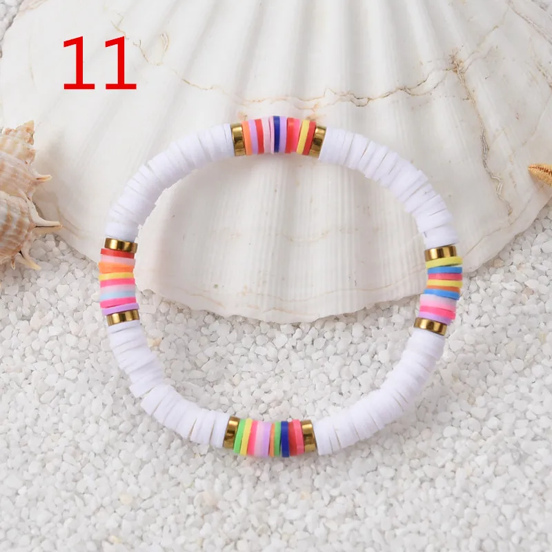 Bracelet Perlé Fait Main Coloré - Taille Réglable, Perles De Rocaille, Style Bohème - 12