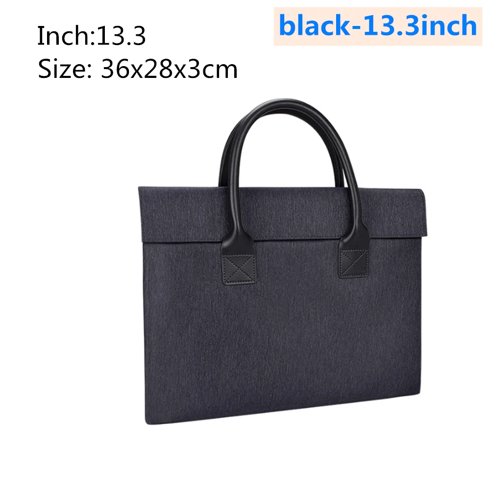 black-13.3inch Водонепроницаемая сумка для ноутбука 13,3 14,1 15,4 15,6 дюймов для Macbook Air Pro 15,6 дюймов macbook huawei сумка для ноутбука - Цвет: black-13.3inch