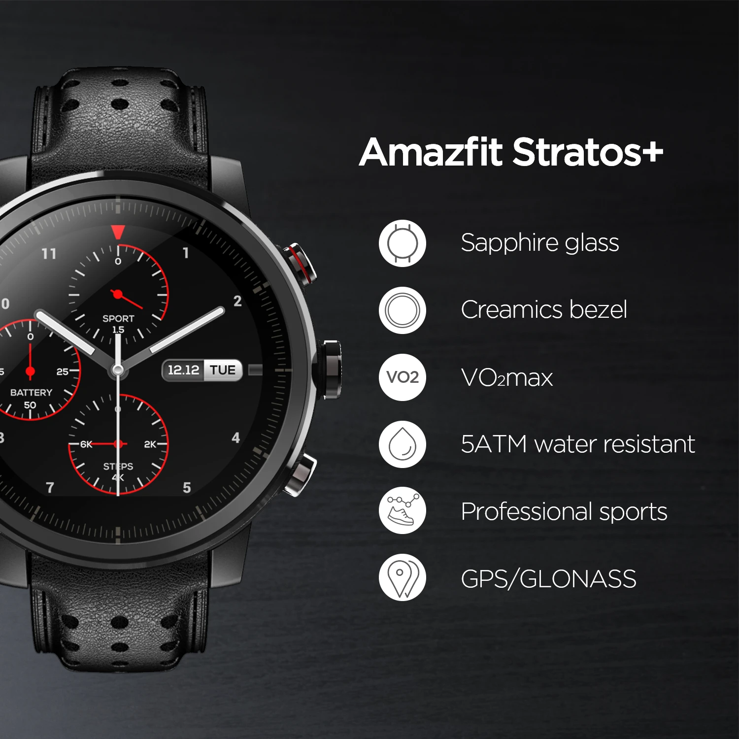 granja Envolver mostrador Amazfit reloj inteligente Stratos +, dispositivo profesional con correa de  cuero genuino, caja de regalo Sapphire 2S e iOS para teléfonos Android,  novedad de 2019|Relojes inteligentes| - AliExpress