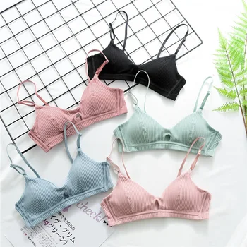 

Traceless Sexy Bra No Deformation Hollow Lingerie Double Row Nylon Underwear Bra Without Steel Ring