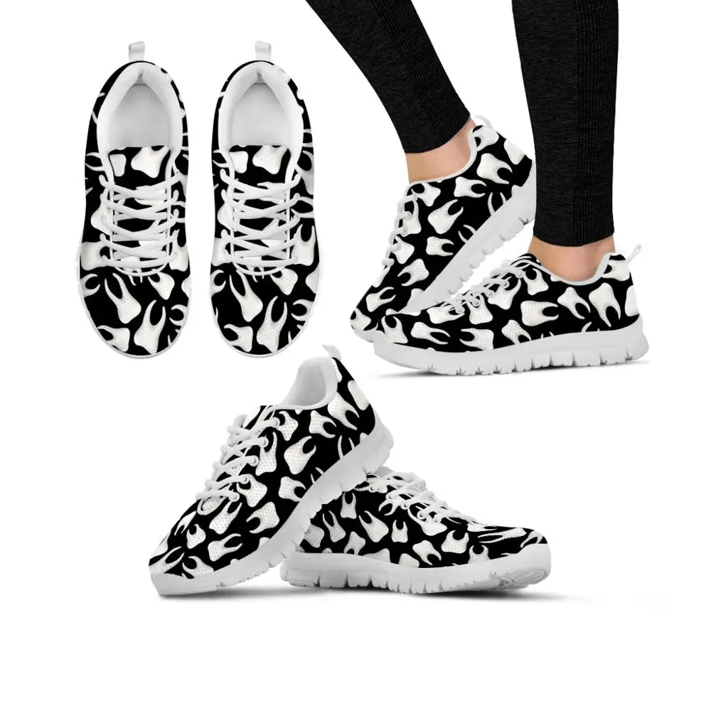 

FORUDESIGNS Black Dentist 3D Prints Nurse Shoes Mesh Breathable Flat Shoes Women Sneakers Brand Ladies Shoes Aapatos Mujer 2019