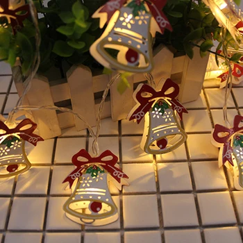 

Christmas LED Light String Christmas Bell Elk Snowman LED Light Christmas Decorations For Home 2021 New Year Lights Ornament