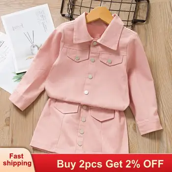 

Baby Girls clothes Spring Autumn Kids New Girl Sets Party Jackets Coat and dress 2Pcs Suits Kids Outwear Children Clothing