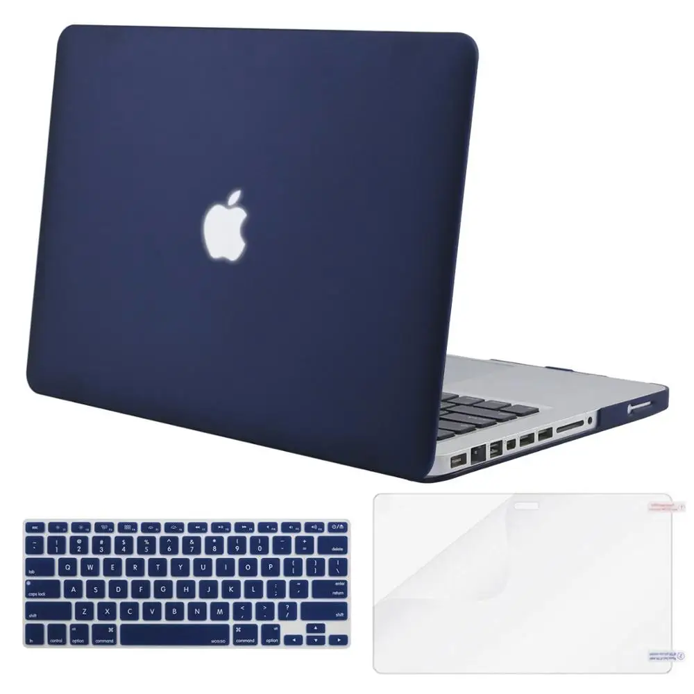 Чехол MOSISO для Macbook Pro 13 дюймов, чехол для ноутбука Macbook Pro 13 CD Drive A1278 2008-2012+ силиконовый чехол для клавиатуры - Цвет: Navy Blue