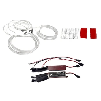 

4Pcs 12V Led Angel Eyes White Light Headlight Lamp Rings For Bmw E36 E38 E39 E46 3 5 7 Series With 1 Controller