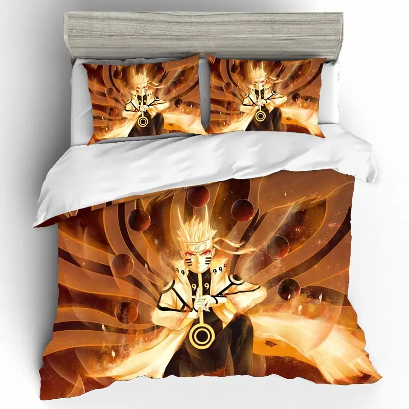 Naruto Biography Bedding Set High Qualified And Linen Set Japan King Size Home Textiles Muye Village Ninja Bedding Set Bed Linen