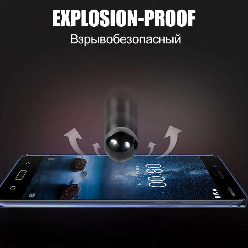 Защитное стекло 9D для Nokia 1 Plus 2 3 закаленное с полным покрытием 4 5 все клеи|Защитные