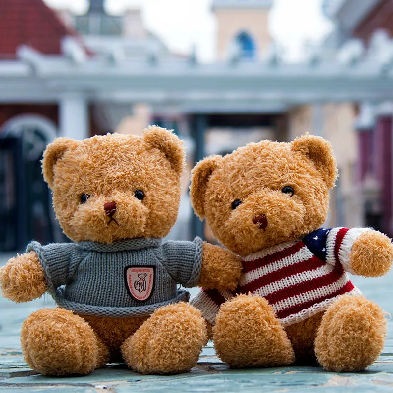 New Hot High Quality Teddy Bear With Scarf Stuffed Animals Bear Plush Toys Doll Pillow Kids Lovers Birthday Gift for Valentine's Day (3)