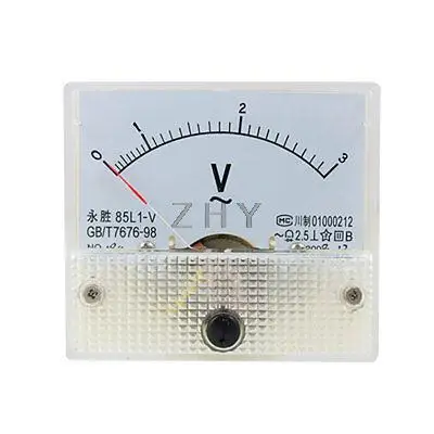 

85L1 AC 0-3V Rectangle Analog Panel Volt Meter Gauge