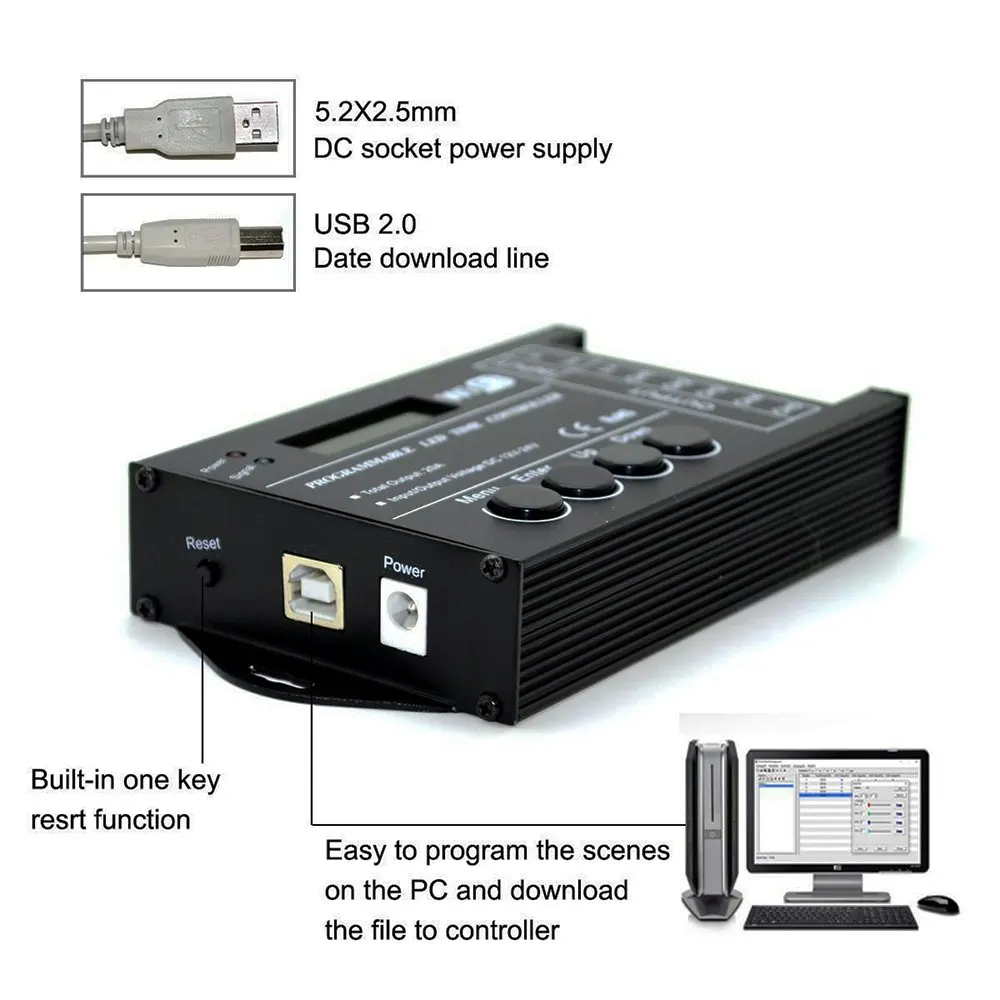 Программируемый таймер WIF RGB светодиодный контроллер TC421 TC420 12 В/24 В постоянного