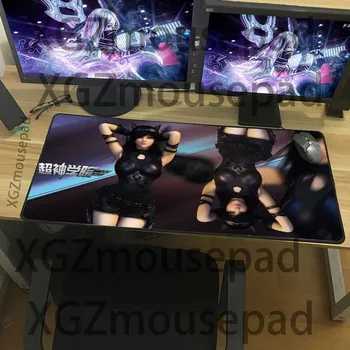 

XGZ Sexy Girl Custom Large Anime Mouse Pad Black Exquisite Lock Edge Student Computer Keyboard Table Mat Natural Rubber Non-slip