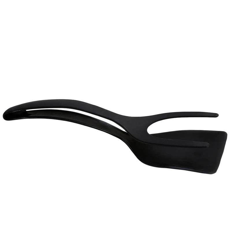 2 In1 Non Stick Fried Egg Turners Bread Tongs Egg Spatula Silicone Flip 