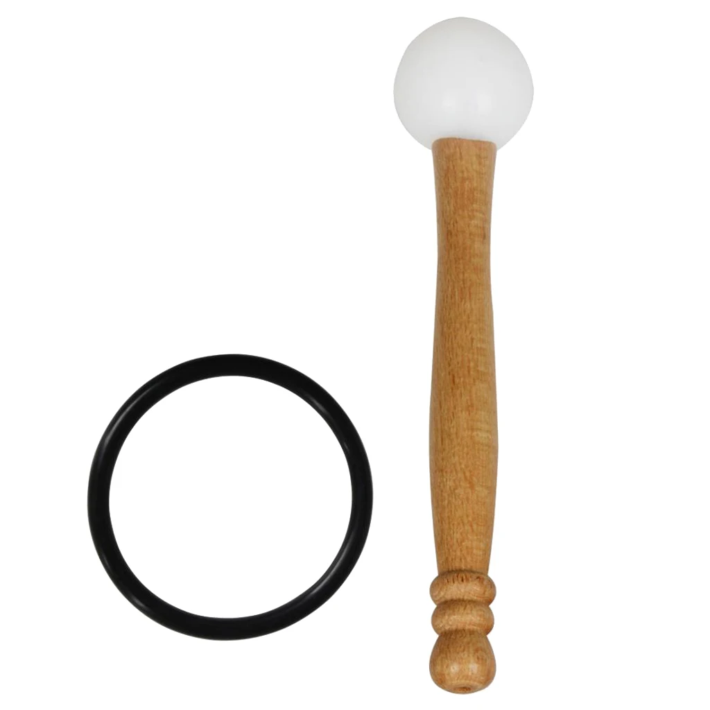 1 Set Rubber Mallet Beater with Ring for Crystal Pyramid Singing Bowl Part, 22cm 1 Set Rubber Mallet Beater with Ring for Crystal Pyramid Singing Bowl Part, 22cm