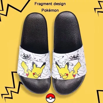 

Anime Piakchu Slippers Pokemon Squirtle Slippers Men Women Kawaii Cosplay spring summer girl Non-slip Large size home shoes