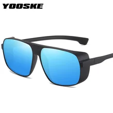 YOOSKE Квадратные Солнцезащитные очки Мужские Винтажные брендовые дизайнерские негабаритные Солнцезащитные очки Мужские Женские уличные очки для вождения UV400