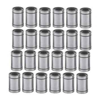 

24PCS LM8UU 8Mm Linear Ball Bearing 8X15X24Mm Bush Bushing CNC Parts for 3D Printer