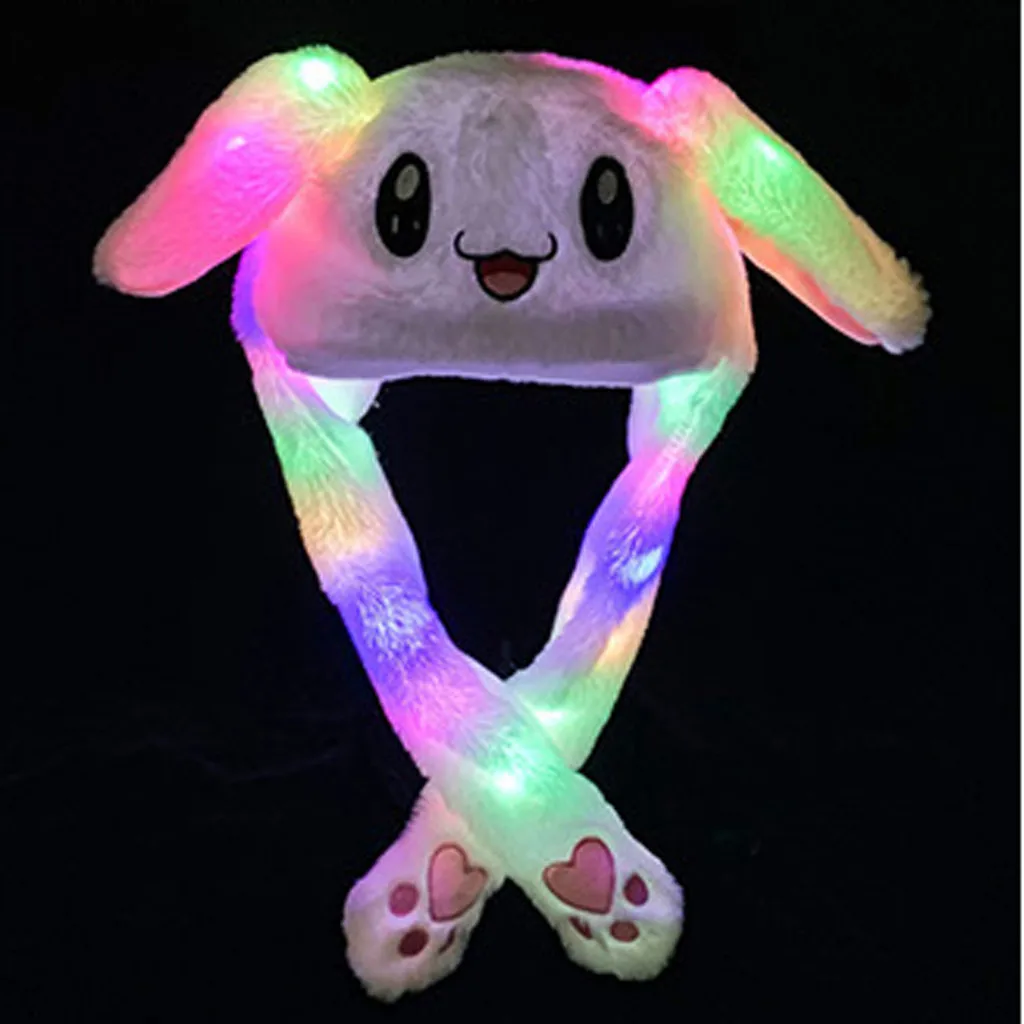 

Fashion earmuffs wrapped warm hat cap solid color cute plush rabbit ears will move cute men and women plush light rabbit new