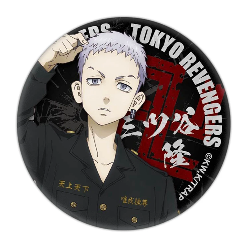 Tokyo Revengers Cosplay Anime Badges Manjiro Ken Takemichi Hinata Atsushi Chibi Pins Cute Brooches Fans Collection Props
