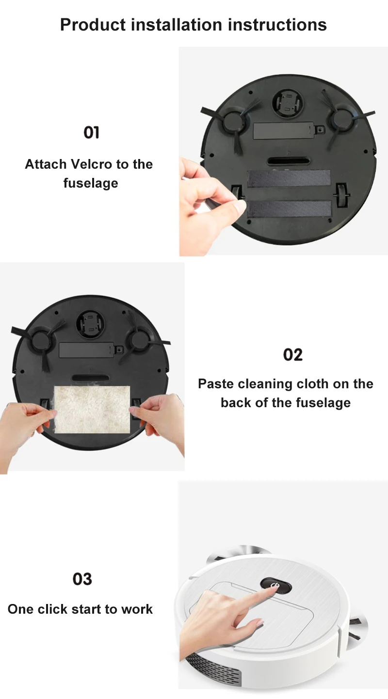 Automatic Smart Robot Vacuum Cleaner Small Vacuum Cleaners Sweeping Robot Floor Dirt Auto Home USB Rechargeable Cleaning Machine