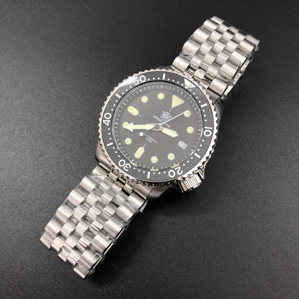 

STEELDIVE 1996 Japan's First 007 Small Abalone 316L Stainless Steel Dive Watch 200m Mechanical Ceramic Bezel Watches Mens 2019