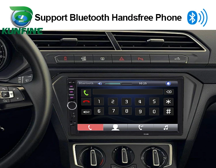 7 Touch Screen Car Radio Double Din Car Stereo MP5 MP3 Player  with Bluetooth FMUSBAUX 7010B (5)