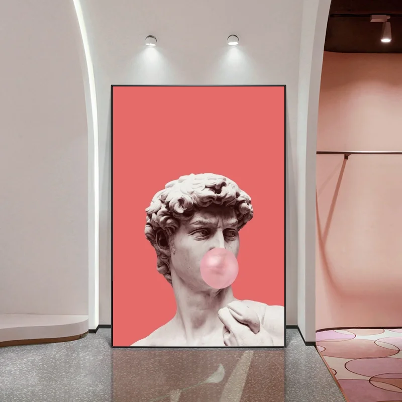 Забавный арт Скульптура Давида настенные художественные плакаты и принты Дэвид