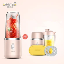 Xiaomi Deerma, портативный блендер, электрическая соковыжималка, 400 мл, беспроводная, автоматическая, многофункциональная, USB, перезаряжаемая, мини-чашка для сока, резка, миксер