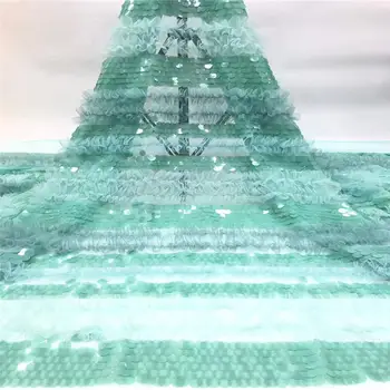 

2020Latest French Nigerian Lace Fabric High Quality African Laces Fabric Wedding African sequin embroidery French tulle Lace
