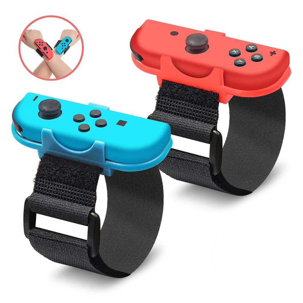 Just Dance 2 Pack Band Wrist band for Nintendo Switch Adjustable Hook Loop Elastic Strap Joy Cons Controller | Электроника