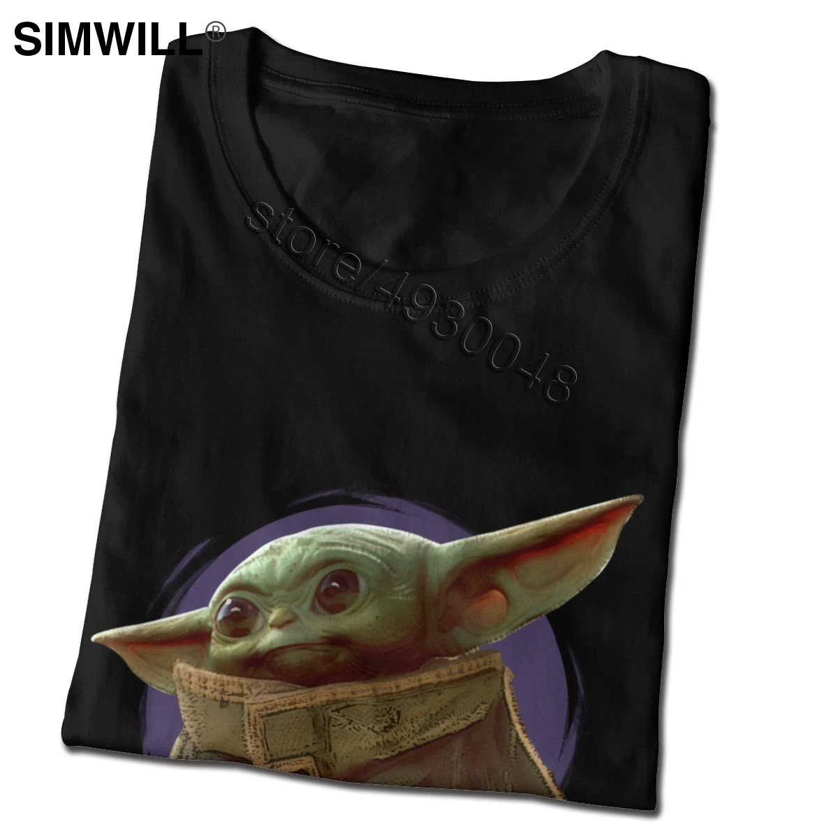 Kawaii ребенок футболка Yoda Для мужчин хлопковая толстовка с принтом «Звездные войны», футболка с короткими рукавами летняя футболка для мальчиков красивый фильм футболка стандартного кроя Топы в подарок