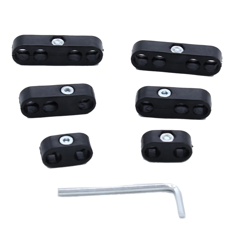 7mm 8mm Black Spark Plug Wire Separators Looms Dividers for ford Chevy 9723Ignition Cable Kit
